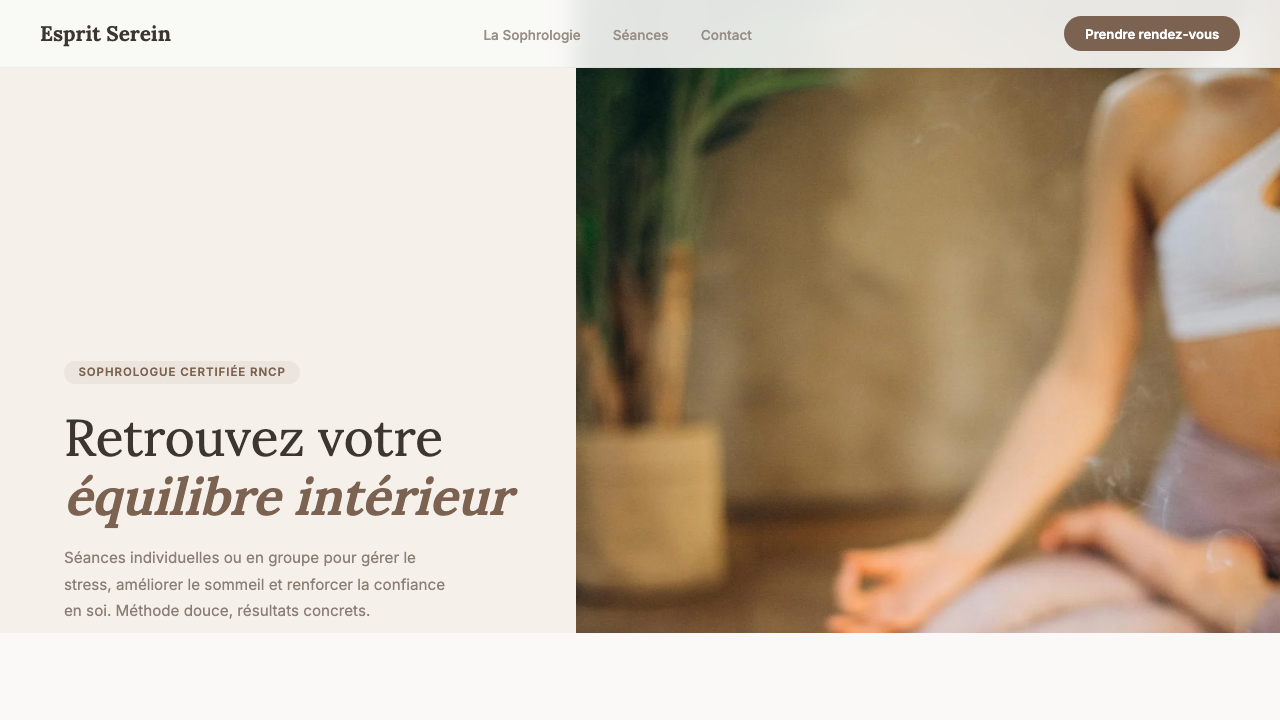 Esprit Serein — Sophrologue
